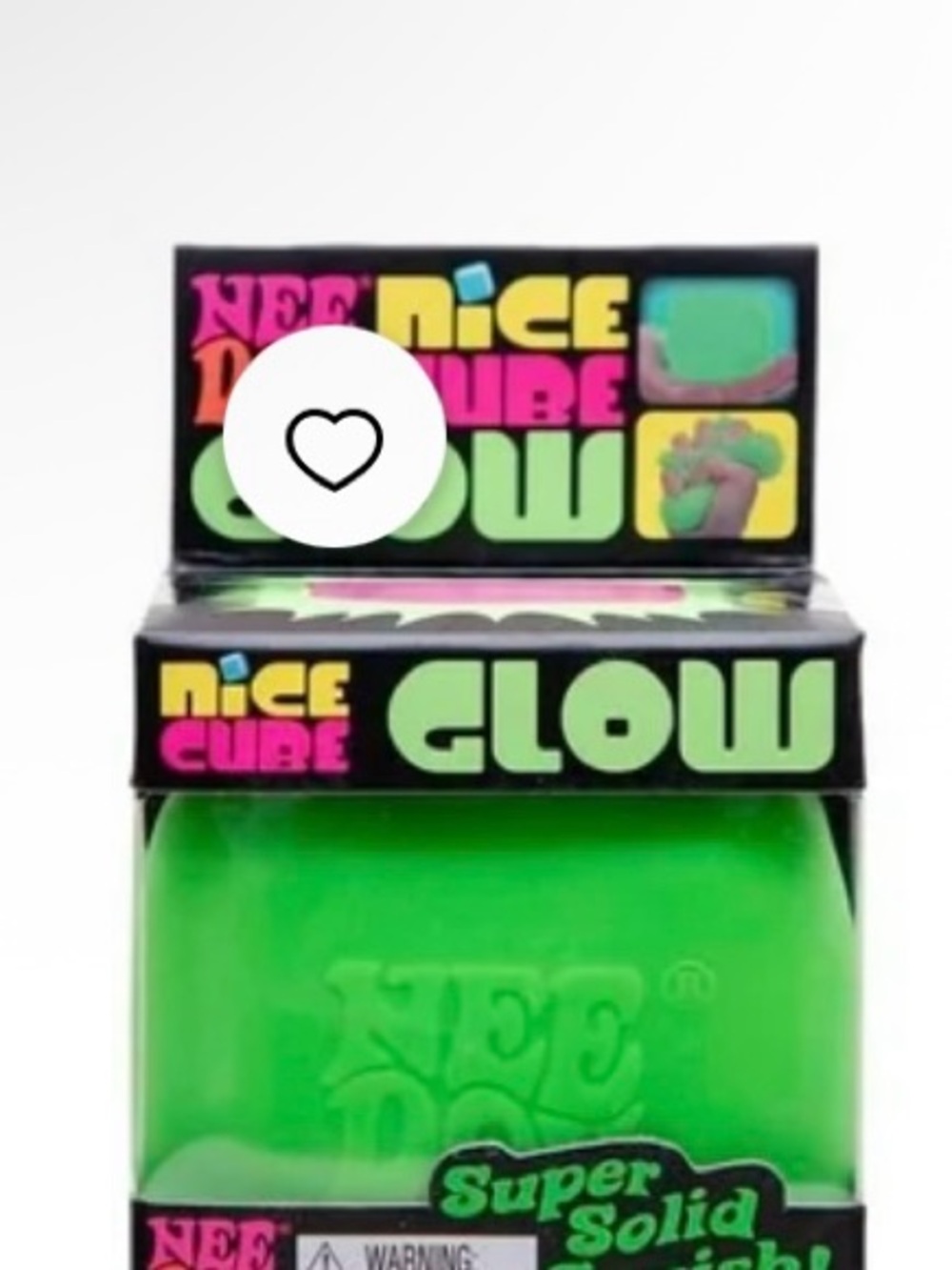 NeeDoh Nice Cube Glow Super Solid Squish - Green